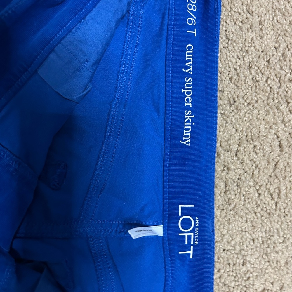 LOFT Blue Curvy Super Skinny Pants